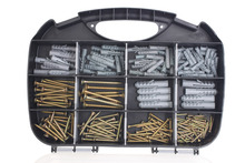 Skruer & plugs sortimentsæske 206 dele